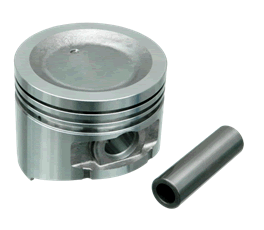 Piston, tige et anneau de blocage